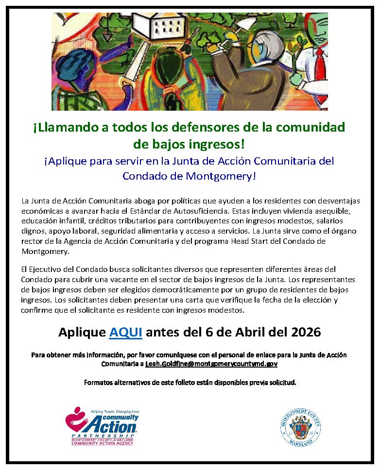 Spanish Community Action Board Recruitment Flyer